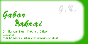 gabor makrai business card